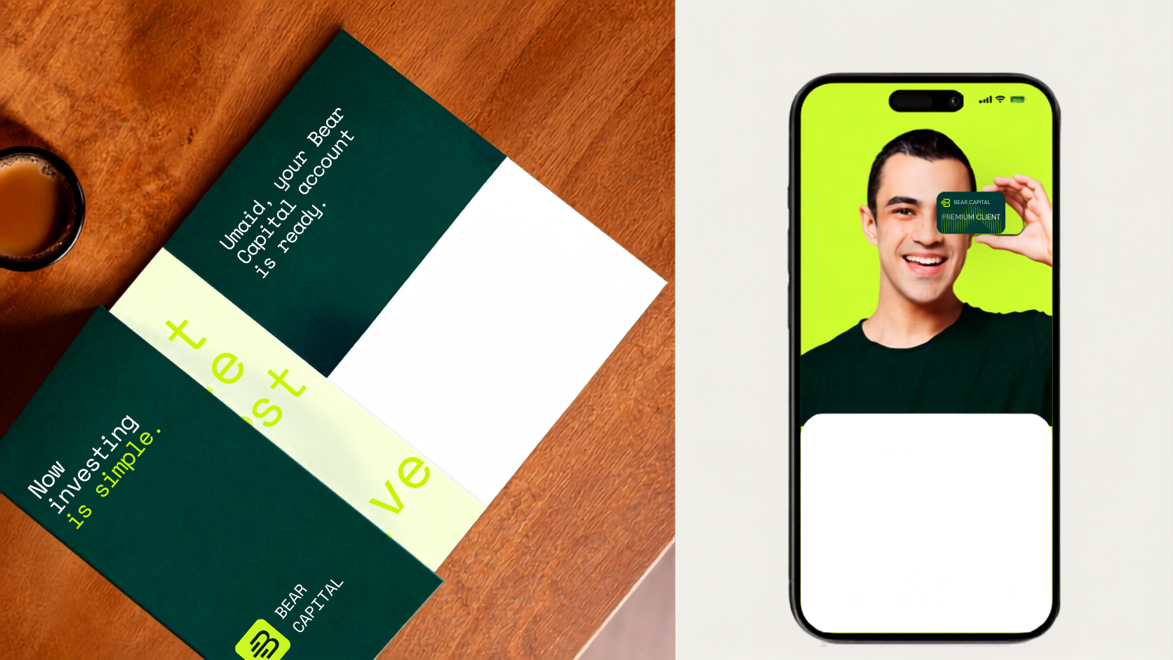 Bear Capital welcome brochure and onboarding phone